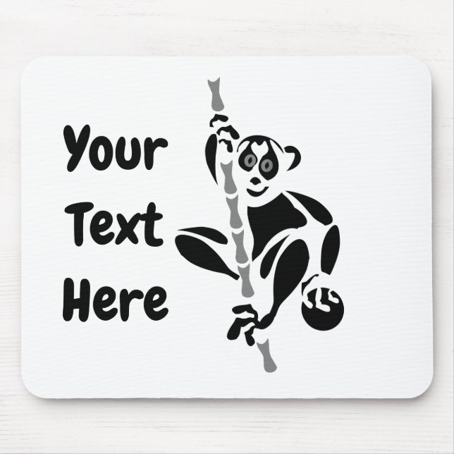 Stencil Slow Loris Climbing Mouse Mat (Front)
