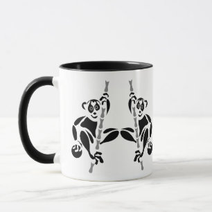 Stencil Slow Loris Climbing Mug