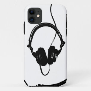 Stencil Style DJ Headphones iPhone 11 Case