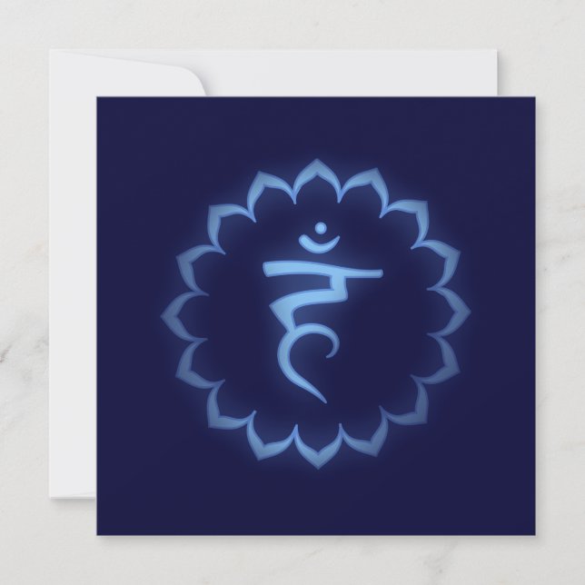 "Stenciled" Crown Chakra - Sahasrara Invitation (Front)