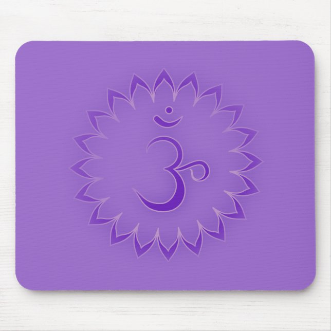 "Stenciled" Crown Chakra - Sahasrara Mouse Mat (Front)