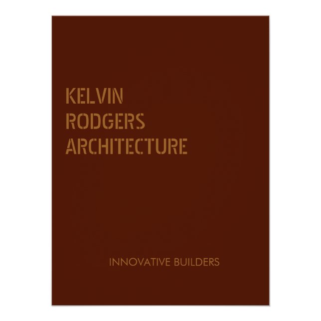 Stenciled gold print brown (Front)