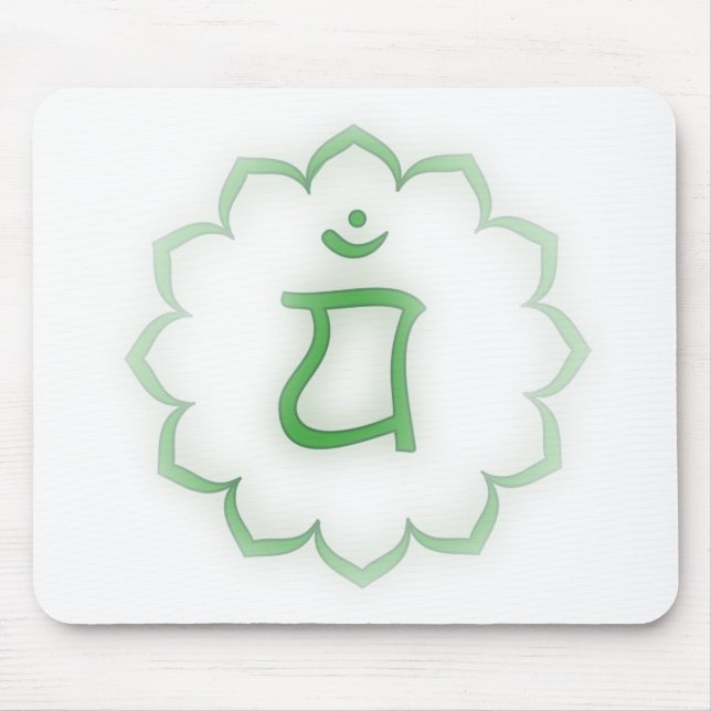 "Stenciled" Heart Chakra - Anahata Mouse Mat (Front)