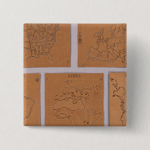 Stencils of the World 15 Cm Square Badge