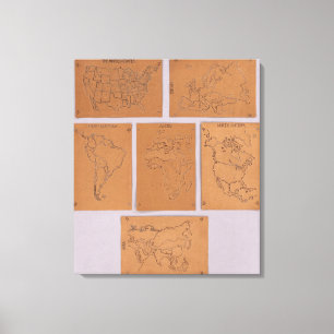 Stencils of the World Canvas Print