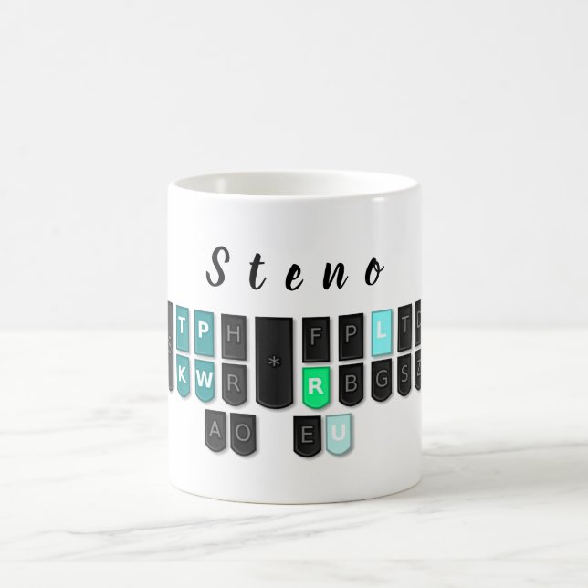 Steno Keyboard Mug (Center)