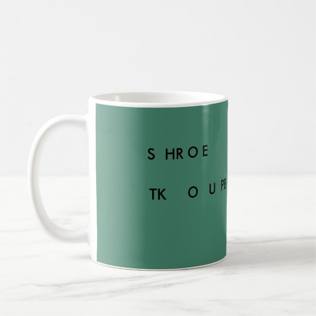 Steno SLOW DOWN 11 oz mug (green) SHROE TKOUPB (Left)