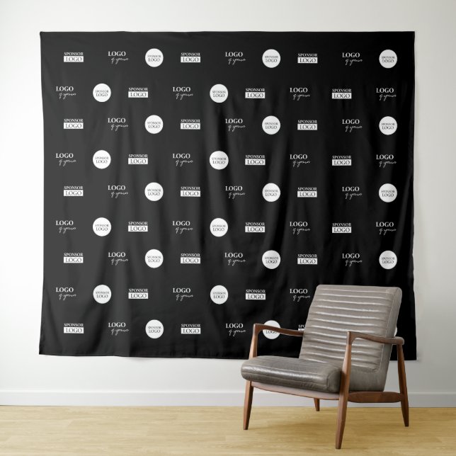 Step and repeat Company Sponsor logos Media wall Tapestry (In Situ (Horizontal))
