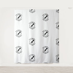 Step and Repeat Notary Business Logo Event White Tapestry