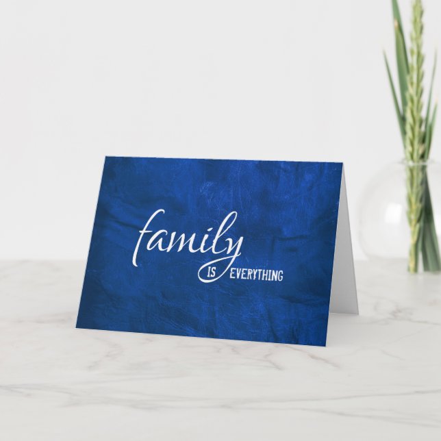 step brother birthday blue leather card (Front)