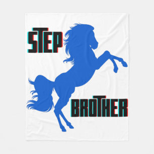 Step Brother Horse Rearing Fleece Blanket