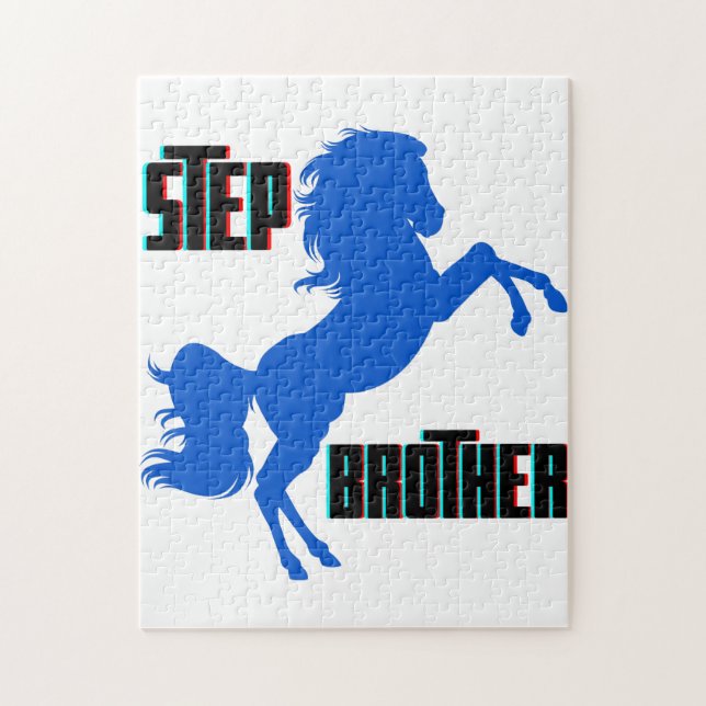 Step Brother Horse Rearing Jigsaw Puzzle (Vertical)