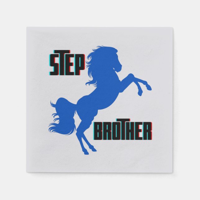 Step Brother Horse Rearing Napkin (Front)