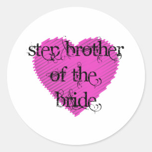 Step Brother of the Bride Classic Round Sticker