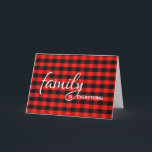 Step Brother's Buffalo Plaid Birthday Card<br><div class="desc">Birthday for step brother with red and black buffalo plaid background.
Only the inside message can be changed.</div>