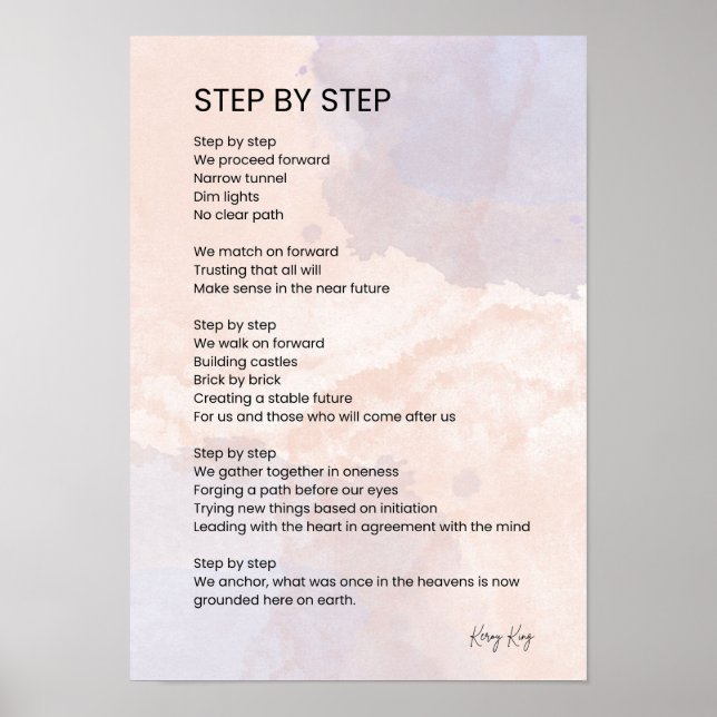 Step by Step -  Empowerment Poem Poetry  Poster (Front)