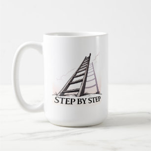 Step by Step – Minimal Motivational Quote  Coffee Mug