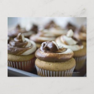 Step by step photos of peanut butter cupcakes postcard