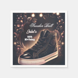 Step Chic Shoe Girl Sweet 16 Sneaker Ball Birthday Napkin