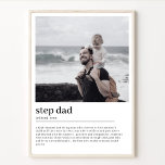 Step Dad Definition Minimal Custom Photo Poster<br><div class="desc">Stepdad: A Hero by Choice - Personalised Photo Poster Celebrate the incredible man in your life with this touching Stepdad definition poster. This minimalist design features a space at the top for your favourite photo together, creating a truly personal and cherished piece. Below the photo, a heartfelt message reads: "A...</div>