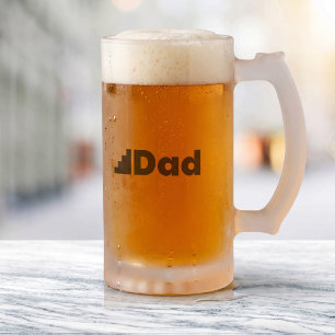 Step Dad - Funny Gift for Father's Day Frosted Glass Beer Mug