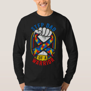 Step Dad Of A Warrior Autism Awareness Matching T-Shirt