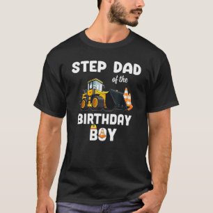 Step Dad Of the Birthday Boy Construction Family M T-Shirt