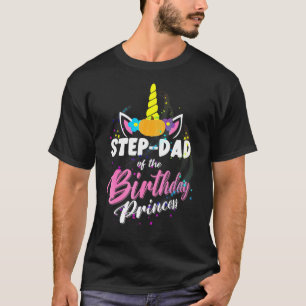Step Dad Of The Birthday Princess Unicorn Pumpkin T-Shirt