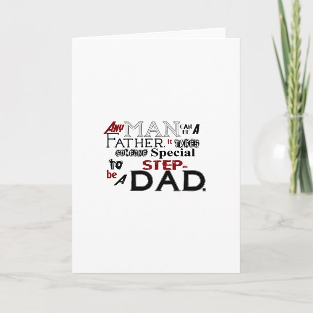Step Dad Quote Fathers Day Card (Front)