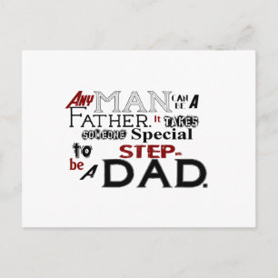 Step Dad Quote Fathers Day Postcard