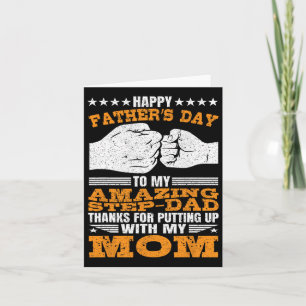 Step-dad Thanks For Putting Up With My Mum Fathers Card