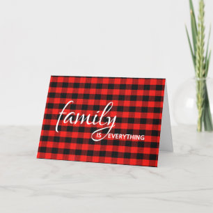 Step Dad's Buffalo Plaid Birthday Card
