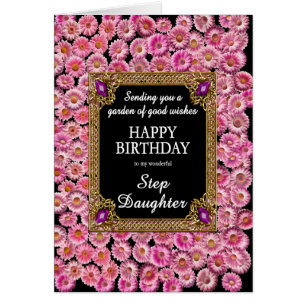 Step Daughter Birthday Pink Daisies