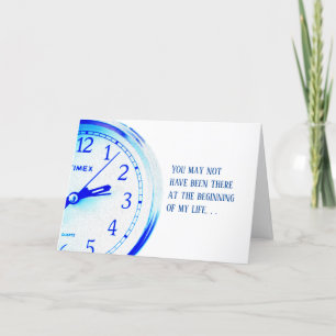 Step-Father Father's Day Card - Blue Clock