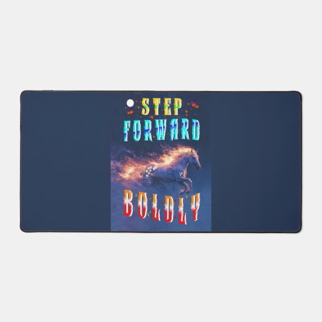 Step Forward Boldly Desk Mat (Front)