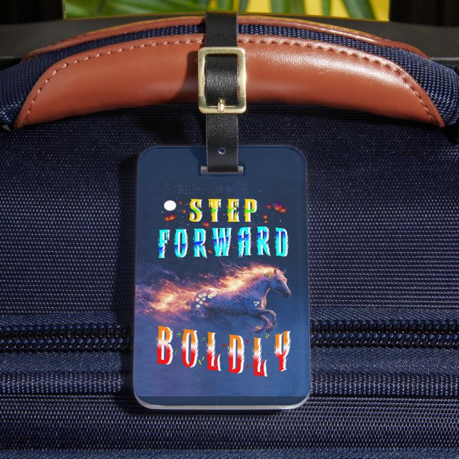 Step Forward Boldly Luggage Tag (Front Insitu 2)
