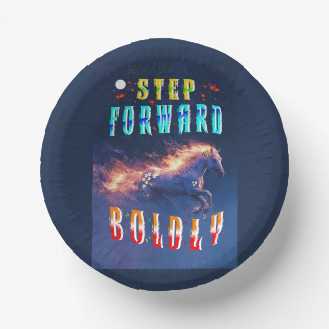 Step Forward Boldly Paper Plate (Front)