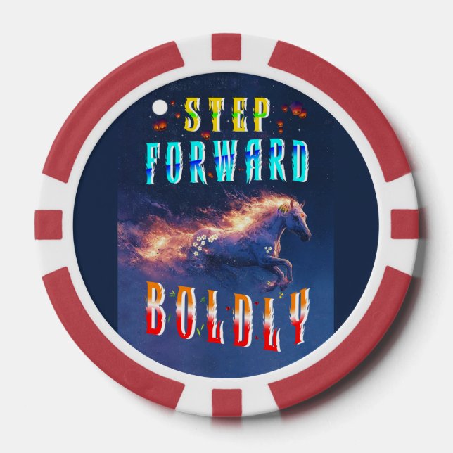 Step Forward Boldly Poker Chips (Front)