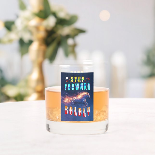 Step Forward Boldly Whiskey Glass (Insitu (Wedding))