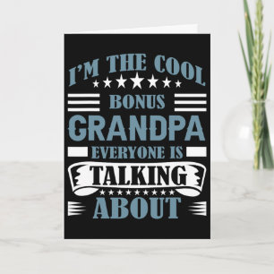 Step Grandpa Bonus Grandpa Grandfathers Day Card
