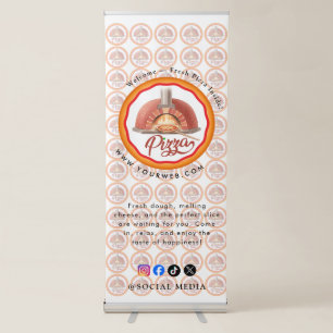 Step In. Smell the Pizza Magic logo Retractable Banner