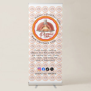 Step In. Smell the Pizza Magic logo Retractable Banner