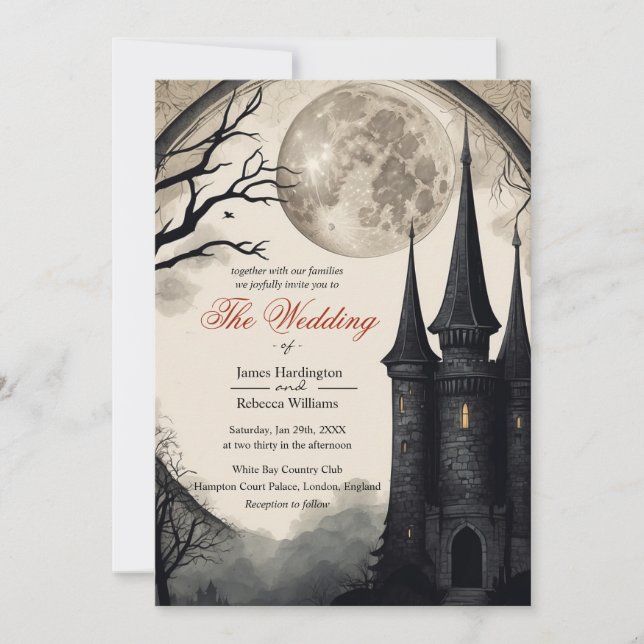 Step into a world of dark romance invitation (Front)