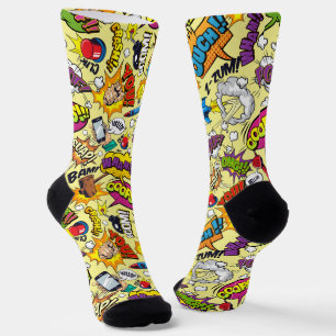 Step Into Fun: Retro Comic Pop Art Socks