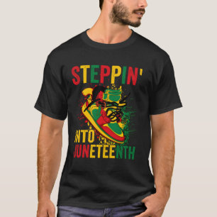 Step' Into Junenth Like My Ancestors Black Youth S T-Shirt