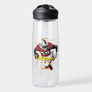 Step into Victory American Football 25oz Water Bottle