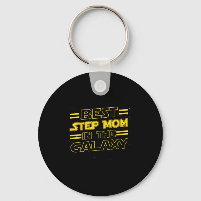 Step Mom In The Galaxy Funny Mothers Day Gift For  Key Ring (Front)