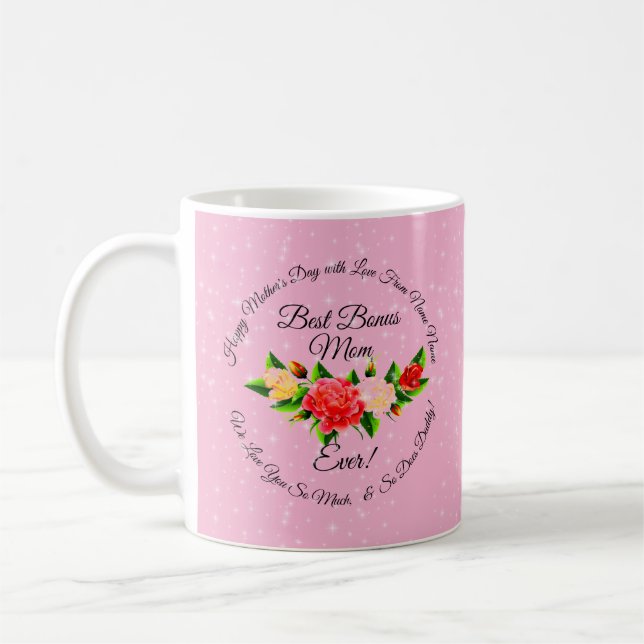 Step Mother Bonus Mum Mothers Day Coffee Mug (Left)