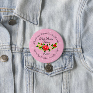 Step Mother Bonus Mum Mothers Day Large Badge