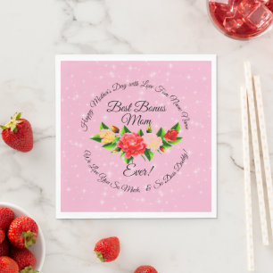 Step Mother Bonus Mum Mother's Day Medium Napkin